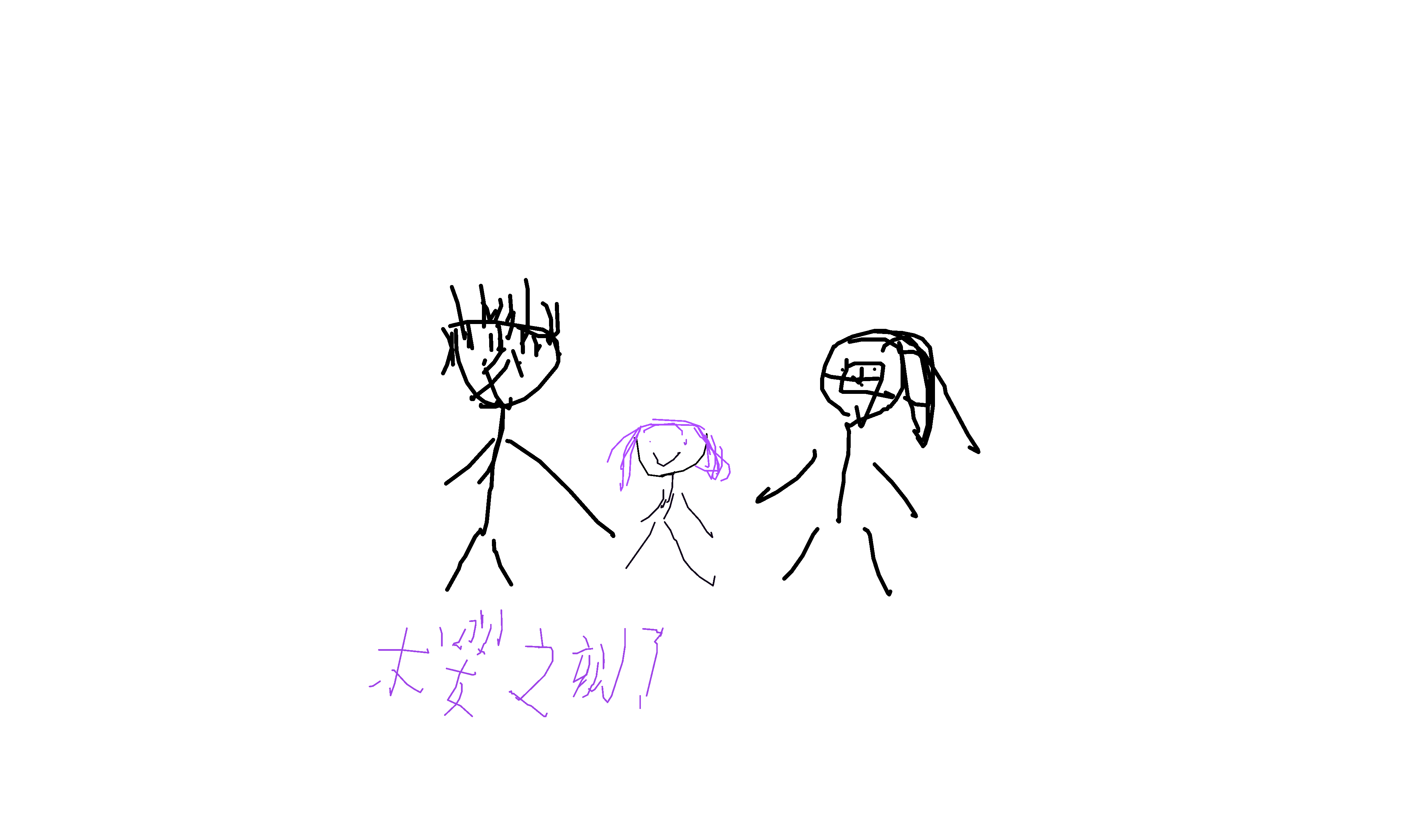 7_爸爸媽媽和紫色頭髮的小女孩（認不出來_by_哒哒的欧金金